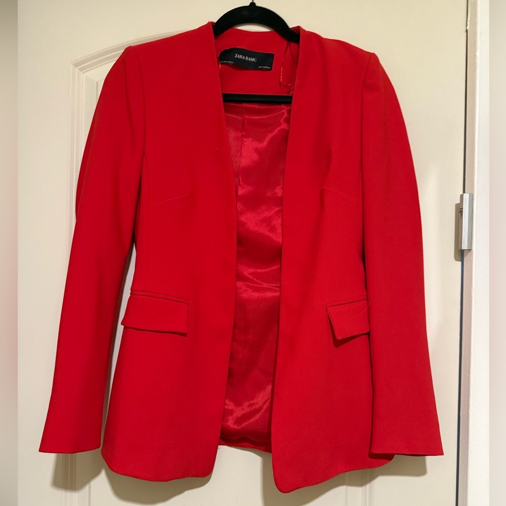 Zara Basic Bold Red jacket